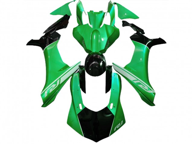 Lizard Green and Black 2015-2019 Yamaha R1 Motorcycle Fairing Lizard Green and Black 2015-2019 Yamaha R1 Motorcycle Fairing