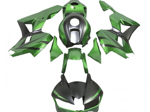 Lizard Green and Matte Black 2013-2023 Honda CBR600RR Motorcycle Fairing Lizard Green and Matte Black 2013-2023 Honda CBR600RR Motorcycle Fairing