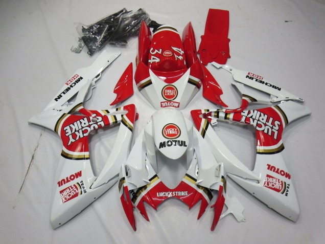 Lucky Strike 2006-2007 Suzuki GSXR 600-750 Motorcycle Fairing Lucky Strike 2006-2007 Suzuki GSXR 600-750 Motorcycle Fairing