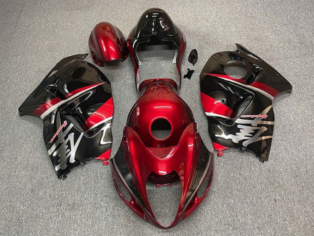 Maroon and Black Style 1997-2007 Suzuki GSXR 1300 Hayabusa Motorcycle Fairing Maroon and Black Style 1997-2007 Suzuki GSXR 1300 Hayabusa Motorcycle Fairing
