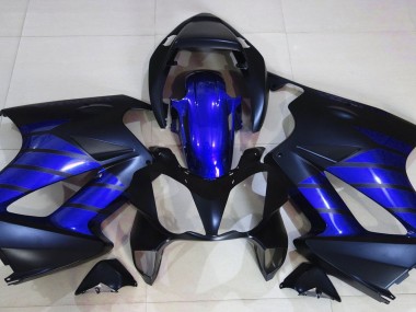 Matte Black & Blue 2002-2012 Honda VFR800 Motorcycle Fairing