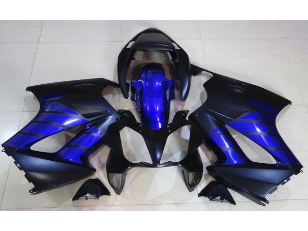 Matte Black & Blue 2002-2012 Honda VFR800 Motorcycle Fairing Matte Black & Blue 2002-2012 Honda VFR800 Motorcycle Fairing
