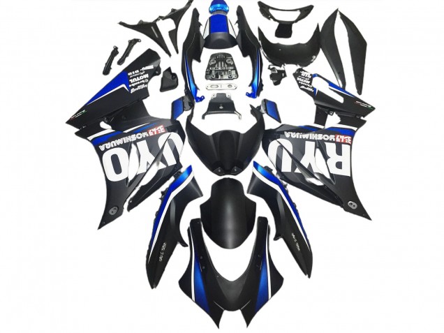 Matte Black & Blue 2017-2023 Suzuki GSXR 1000 Motorcycle Fairing Matte Black & Blue 2017-2023 Suzuki GSXR 1000 Motorcycle Fairing