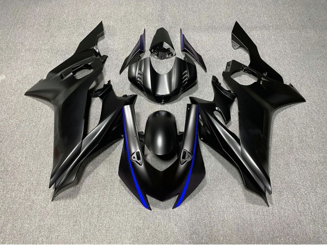 Matte Black & Blue Accents 2017-2021 Yamaha R6 Motorcycle Fairing Matte Black & Blue Accents 2017-2021 Yamaha R6 Motorcycle Fairing