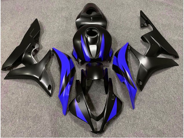Matte Black & Blue Design 2007-2008 Honda CBR600RR Motorcycle Fairing Matte Black & Blue Design 2007-2008 Honda CBR600RR Motorcycle Fairing