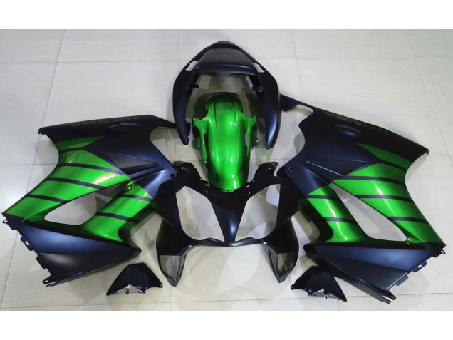 Matte Black & Green 2002-2012 Honda VFR800 Motorcycle Fairing Matte Black & Green 2002-2012 Honda VFR800 Motorcycle Fairing