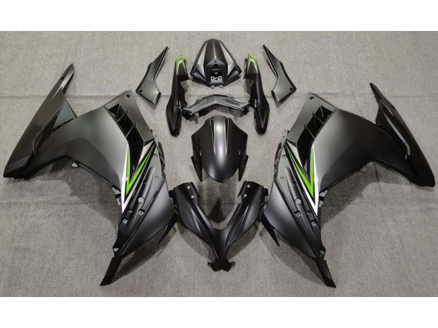 Matte Black & Green 2013-2018 Kawasaki Ninja 300 Motorcycle Fairing Matte Black & Green 2013-2018 Kawasaki Ninja 300 Motorcycle Fairing