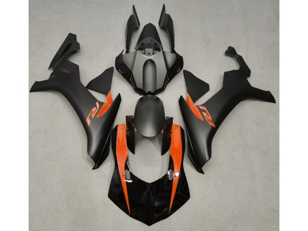 Matte Black & Orange 2015-2019 Yamaha R1 Motorcycle Fairing Matte Black & Orange 2015-2019 Yamaha R1 Motorcycle Fairing
