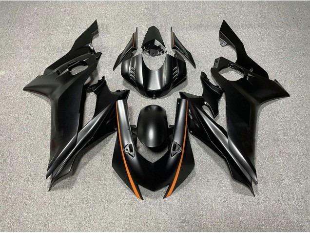 Matte Black & Orange Accents 2017-2021 Yamaha R6 Motorcycle Fairing Matte Black & Orange Accents 2017-2021 Yamaha R6 Motorcycle Fairing