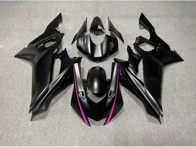 Matte Black & Pink Accents 2017-2021 Yamaha R6 Motorcycle Fairing Matte Black & Pink Accents 2017-2021 Yamaha R6 Motorcycle Fairing