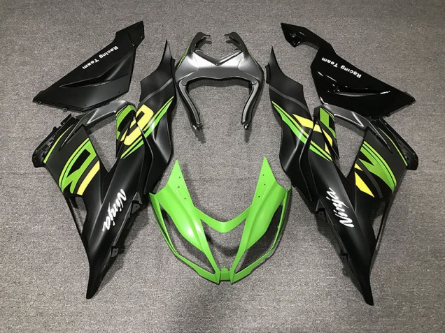 Matte Black & Racing 2013-2018 Kawasaki ZX6R Motorcycle Fairing Matte Black & Racing 2013-2018 Kawasaki ZX6R Motorcycle Fairing