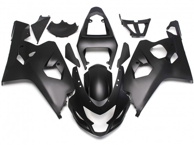 Matte Black Style with Red Decals 2004-2005 Suzuki GSXR 600-750 Motorcycle Fairing Matte Black Style with Red Decals 2004-2005 Suzuki GSXR 600-750 Motorcycle Fairing