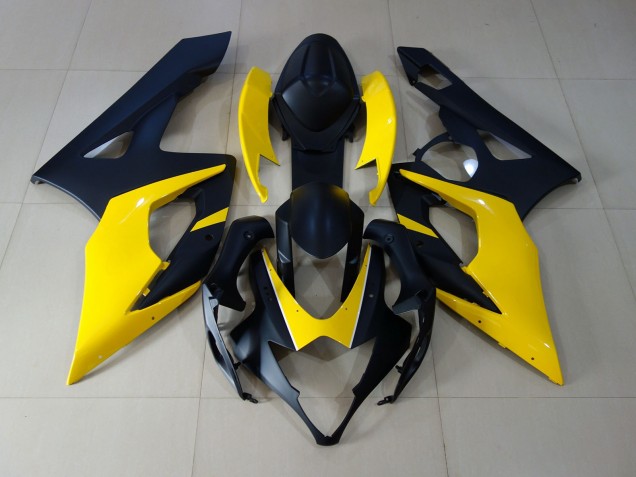 Matte Black & Yellow 2005-2006 Suzuki GSXR 1000 Motorcycle Fairing Matte Black & Yellow 2005-2006 Suzuki GSXR 1000 Motorcycle Fairing