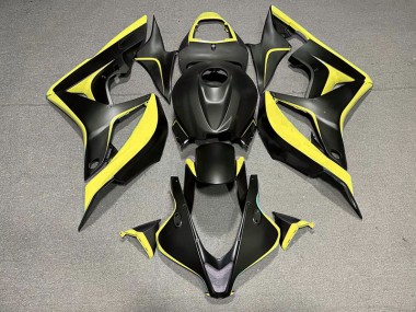 Matte Black & Yellow 2007-2008 Honda CBR600RR Motorcycle Fairing