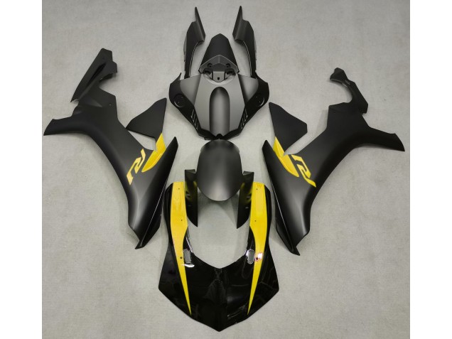 Matte Black & Yellow 2015-2019 Yamaha R1 Motorcycle Fairing Matte Black & Yellow 2015-2019 Yamaha R1 Motorcycle Fairing