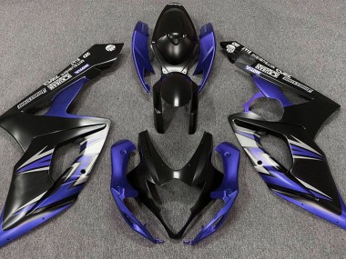 Matte Black and Blue 2005-2006 Suzuki GSXR 1000 Motorcycle Fairing