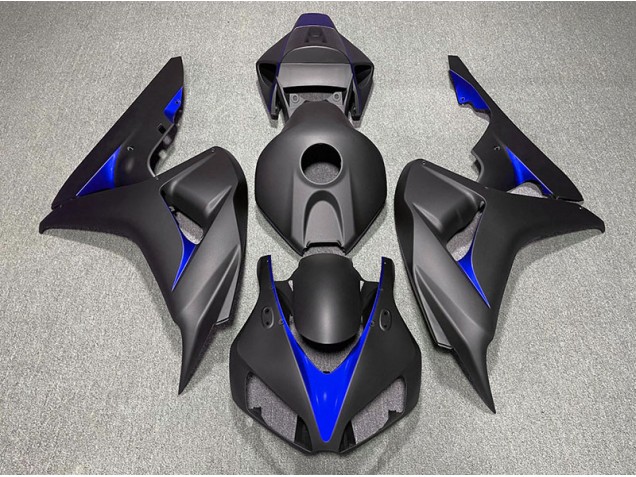 Matte Black and Blue 2006-2007 Honda CBR1000RR Motorcycle Fairing Matte Black and Blue 2006-2007 Honda CBR1000RR Motorcycle Fairing