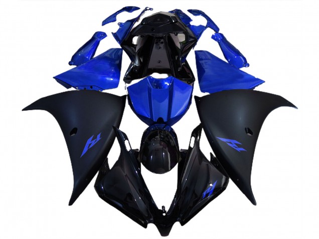 Matte Black and Blue 2012-2014 Yamaha R1 Motorcycle Fairing Matte Black and Blue 2012-2014 Yamaha R1 Motorcycle Fairing