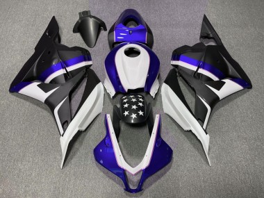 Matte Black and Dark Blue Star 2009-2012 Honda CBR600RR Motorcycle Fairing