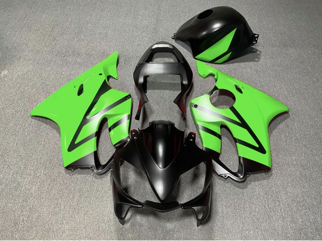 Matte Black and Green 2001-2003 Honda CBR600 F4i Motorcycle Fairing Matte Black and Green 2001-2003 Honda CBR600 F4i Motorcycle Fairing
