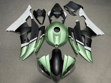 Matte Black and Green 2008-2016 Yamaha R6 Motorcycle Fairing