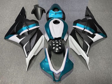 Matte Black and Light Blue Star 2009-2012 Honda CBR600RR Motorcycle Fairing
