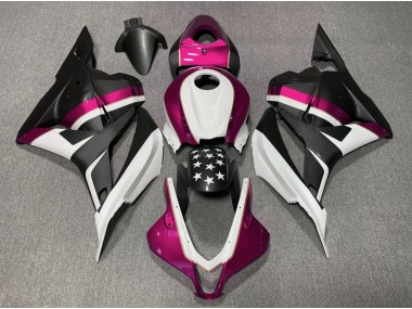 Matte Black and Pink Star 2009-2012 Honda CBR600RR Motorcycle Fairing