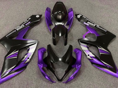 Matte Black and Purple 2005-2006 Suzuki GSXR 1000 Motorcycle Fairing