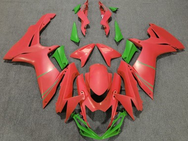 Matte Grapefruit Red & Green 2011-2024 Suzuki GSXR 600-750 Motorcycle Fairing