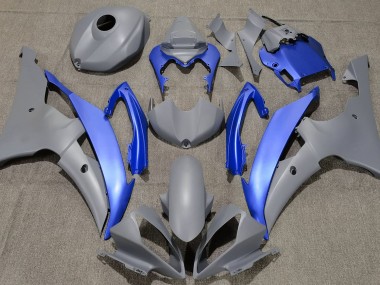 Matte Grey & Blue 2008-2016 Yamaha R6 Motorcycle Fairing