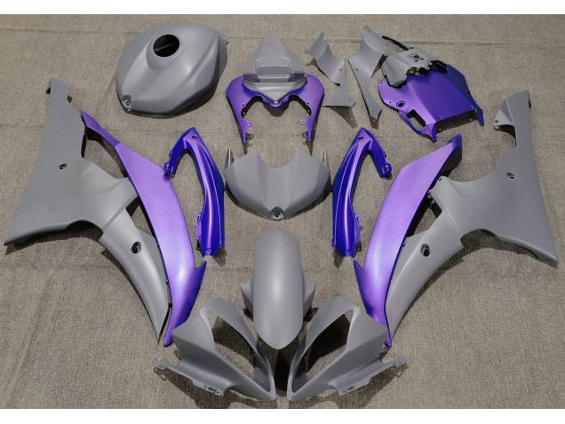 Matte Grey & Purple 2008-2016 Yamaha R6 Motorcycle Fairing Matte Grey & Purple 2008-2016 Yamaha R6 Motorcycle Fairing