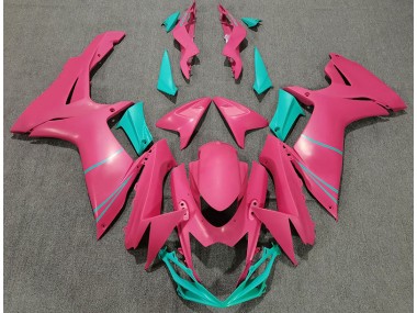 Matte Hot Pink and Teal 2011-2024 Suzuki GSXR 600-750 Motorcycle Fairing