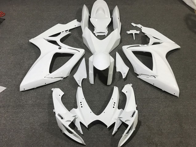 Matte White 2006-2007 Suzuki GSXR 600-750 Motorcycle Fairing