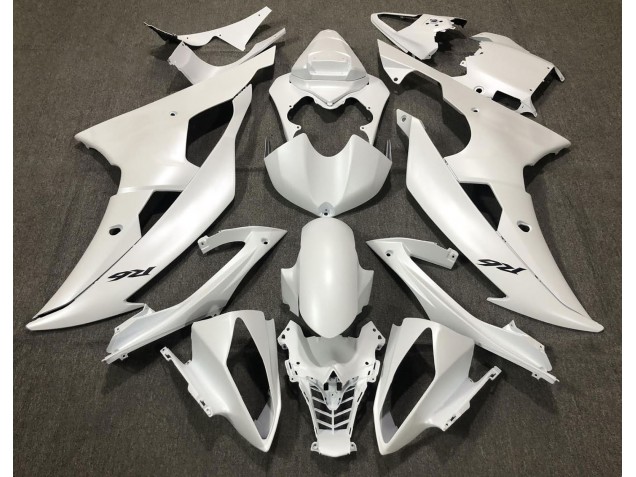 Matte White 2008-2016 Yamaha R6 Motorcycle Fairing Matte White 2008-2016 Yamaha R6 Motorcycle Fairing