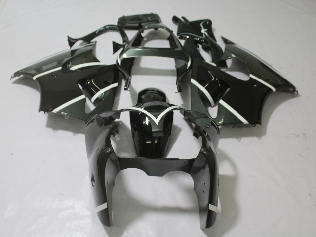 Metallic Grey & Black 2000-2002 Kawasaki ZX6R Motorcycle Fairing Metallic Grey & Black 2000-2002 Kawasaki ZX6R Motorcycle Fairing
