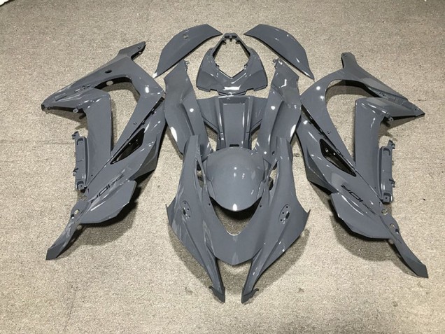 Nardo Grey Black Logo 2016-2019 Kawasaki ZX10R Motorcycle Fairing Nardo Grey Black Logo 2016-2019 Kawasaki ZX10R Motorcycle Fairing