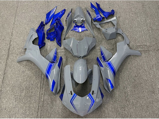 Nardo Grey & Blue Accents 2015-2019 Yamaha R1 Motorcycle Fairing Nardo Grey & Blue Accents 2015-2019 Yamaha R1 Motorcycle Fairing