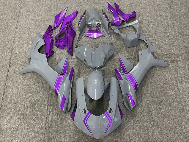 Nardo Grey & Purple Accents 2015-2019 Yamaha R1 Motorcycle Fairing Nardo Grey & Purple Accents 2015-2019 Yamaha R1 Motorcycle Fairing