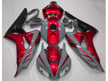 Nardo Grey and Red 2006-2007 Honda CBR1000RR Motorcycle Fairing