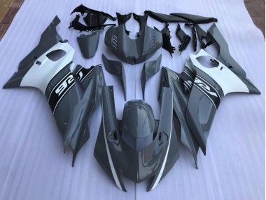 Nardo Grey and White 2017-2021 Yamaha R6 Motorcycle Fairing