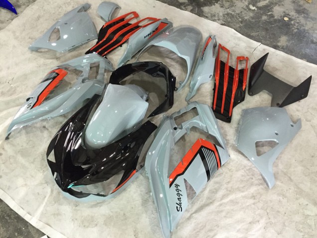 Nardo and Orange Shaggy 2013-2018 Kawasaki ZX6R Motorcycle Fairing Nardo and Orange Shaggy 2013-2018 Kawasaki ZX6R Motorcycle Fairing