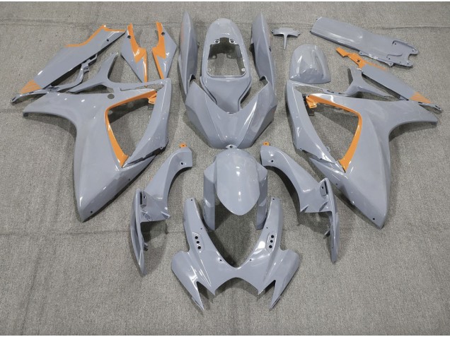 Nardo and Orange Trim 2006-2007 Suzuki GSXR 600-750 Motorcycle Fairing Nardo and Orange Trim 2006-2007 Suzuki GSXR 600-750 Motorcycle Fairing