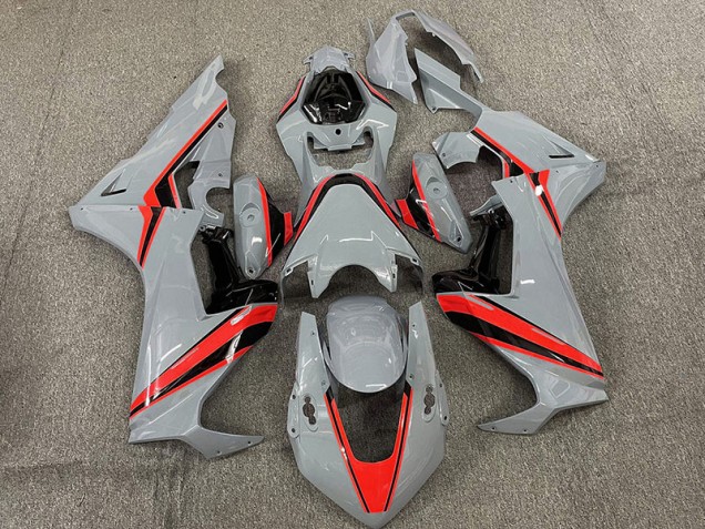 Nardo with Red Stripes 2017-2023 Honda CBR1000RR Motorcycle Fairing Nardo with Red Stripes 2017-2023 Honda CBR1000RR Motorcycle Fairing