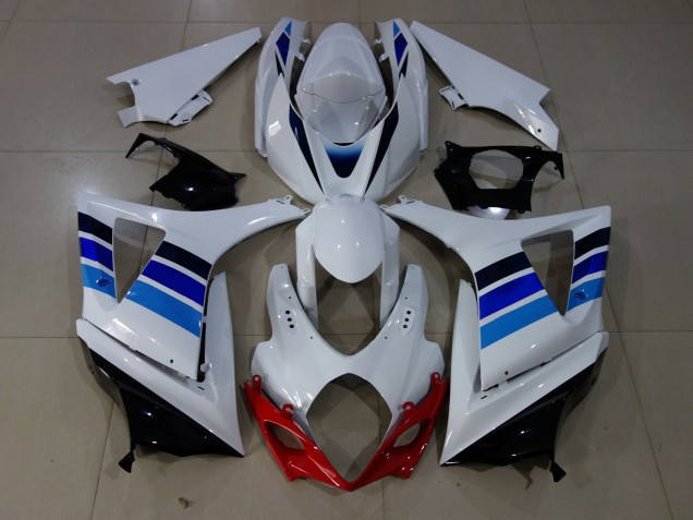 OEM Style Blue and White 2007-2008 Suzuki GSXR 1000 Motorcycle Fairing OEM Style Blue and White 2007-2008 Suzuki GSXR 1000 Motorcycle Fairing