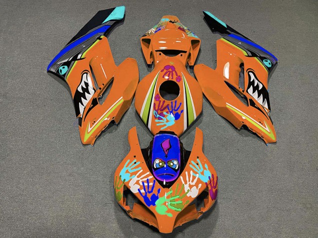 Orange Shark 2004-2005 Honda CBR1000RR Motorcycle Fairing Orange Shark 2004-2005 Honda CBR1000RR Motorcycle Fairing