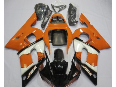 Orange White and Black 1998-2002 Yamaha R6 Motorcycle Fairing