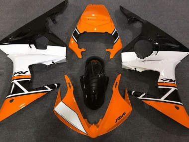 Orange White and Black 2003-2004 Yamaha R6 Motorcycle Fairing