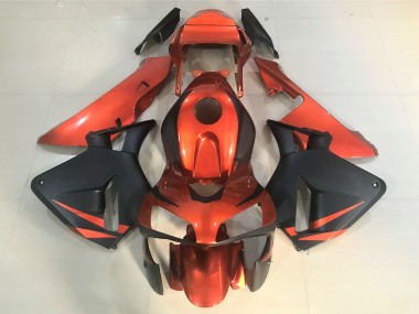 Orange and Matte Black 2003-2004 Honda CBR600RR Motorcycle Fairing