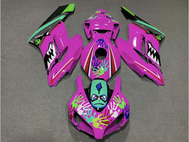 Pink Shark 2004-2005 Honda CBR1000RR Motorcycle Fairing Pink Shark 2004-2005 Honda CBR1000RR Motorcycle Fairing