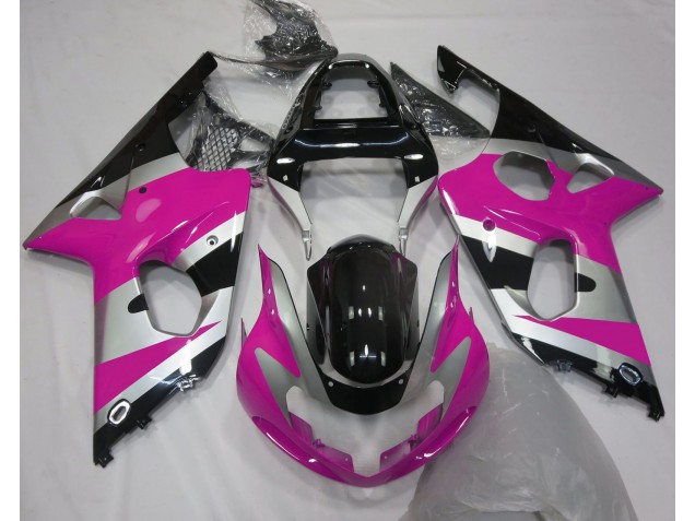 Pink Silver OEM Style 2000-2002 Suzuki GSXR 1000 Motorcycle Fairing Pink Silver OEM Style 2000-2002 Suzuki GSXR 1000 Motorcycle Fairing